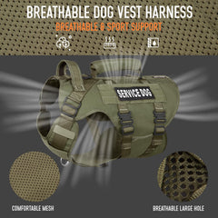 Dnallrino service dog vest lift handle aids stairs and car transfers