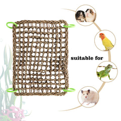 Dnoifne bird seagrass mat-safe-natural-material is chew-friendly for safe beak grinding
