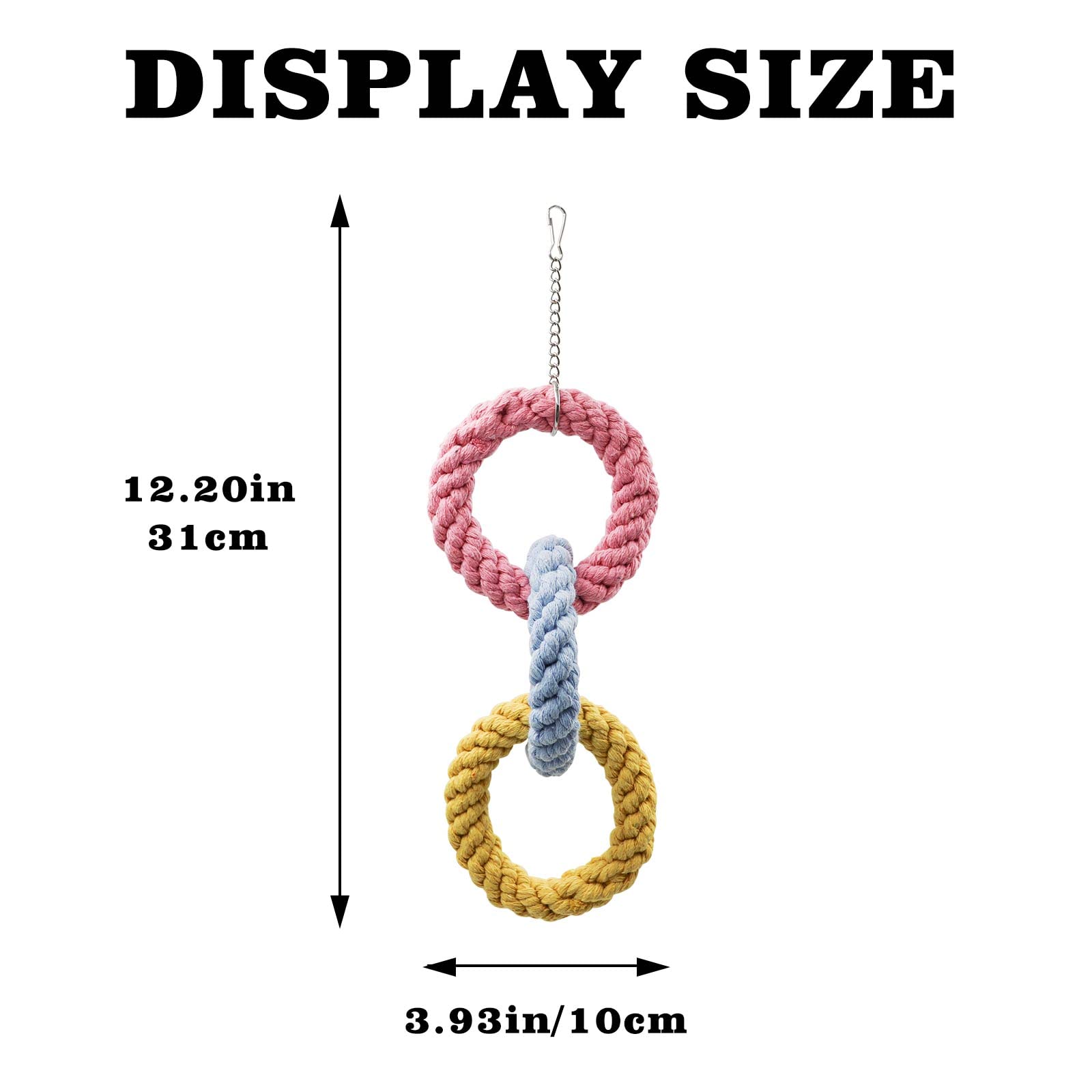 Dnoifne versatile cage accessory supports climbing, swinging, and exercise.