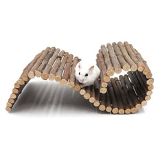 Dnoifne wooden hermit crab hideout decor in a cage for natural ambiance.