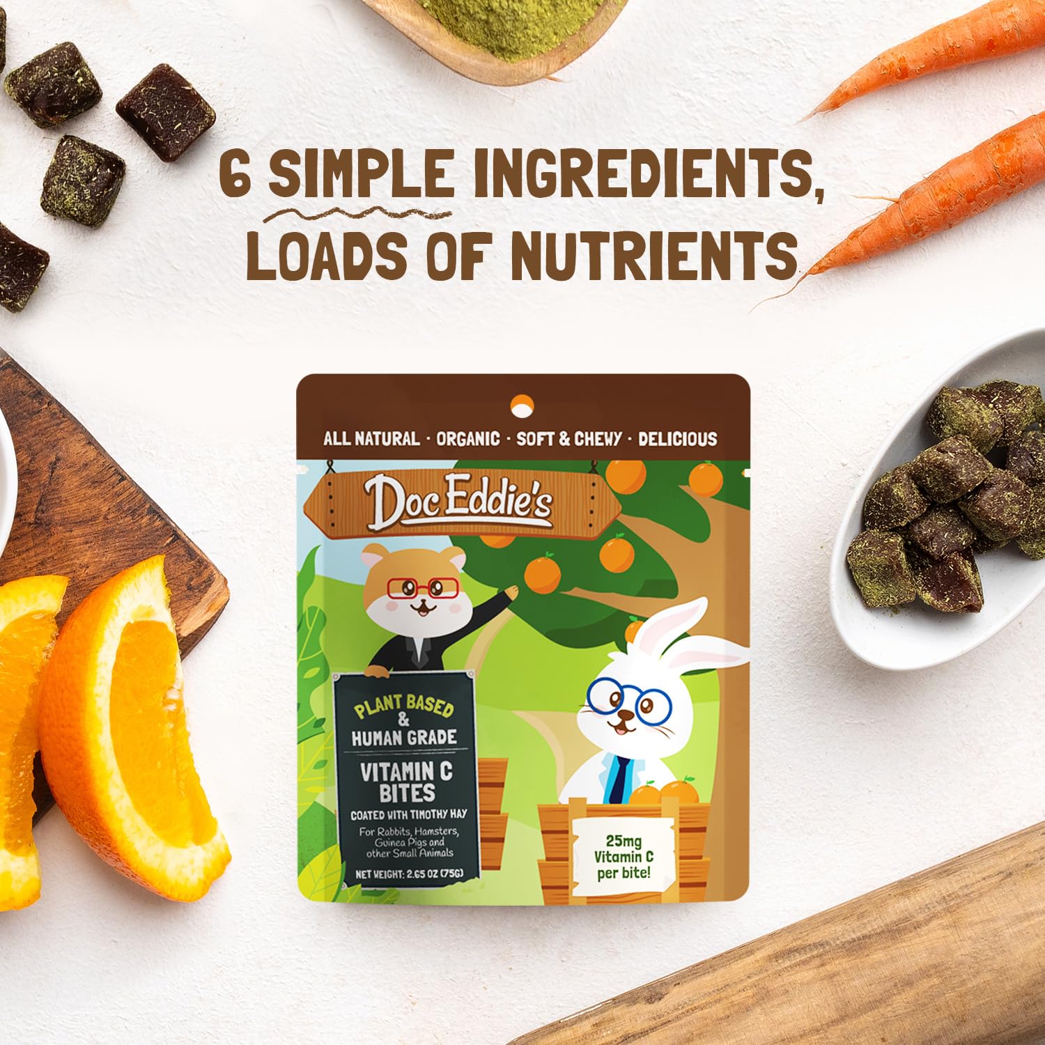 Doc Eddie's Vitamin C Bites made in the USA in an FDA-registered facility.
