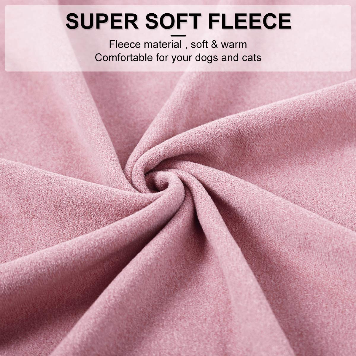 Dociote small dog pink fleece sweater pullover style for easy wear.