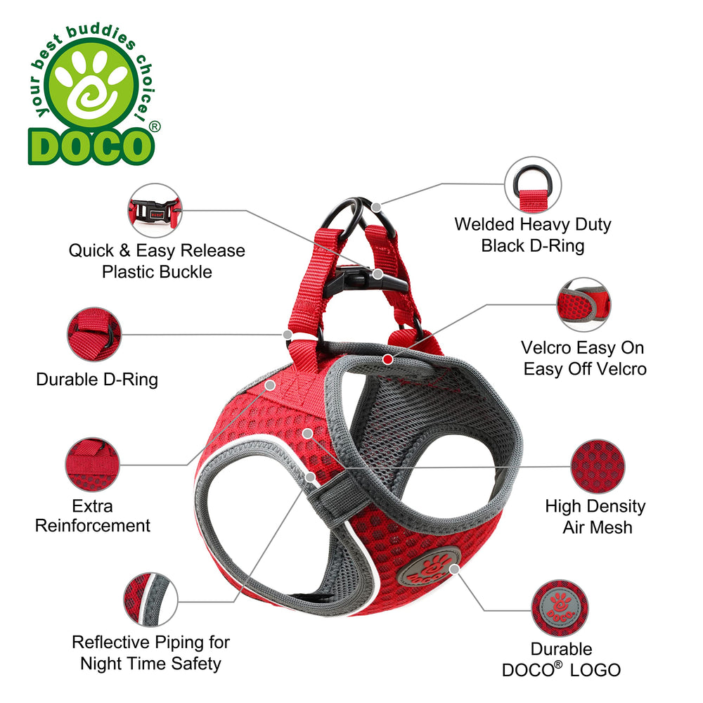 DOCO Athletica reflective piping improves night-time visibility for safer walks.