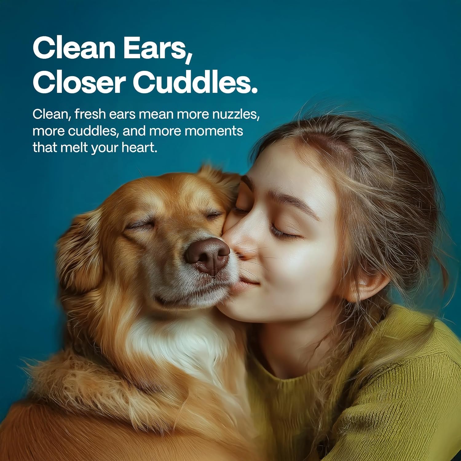 DOCO ear wipes 50-count pack keeps ears clean between grooming sessions.