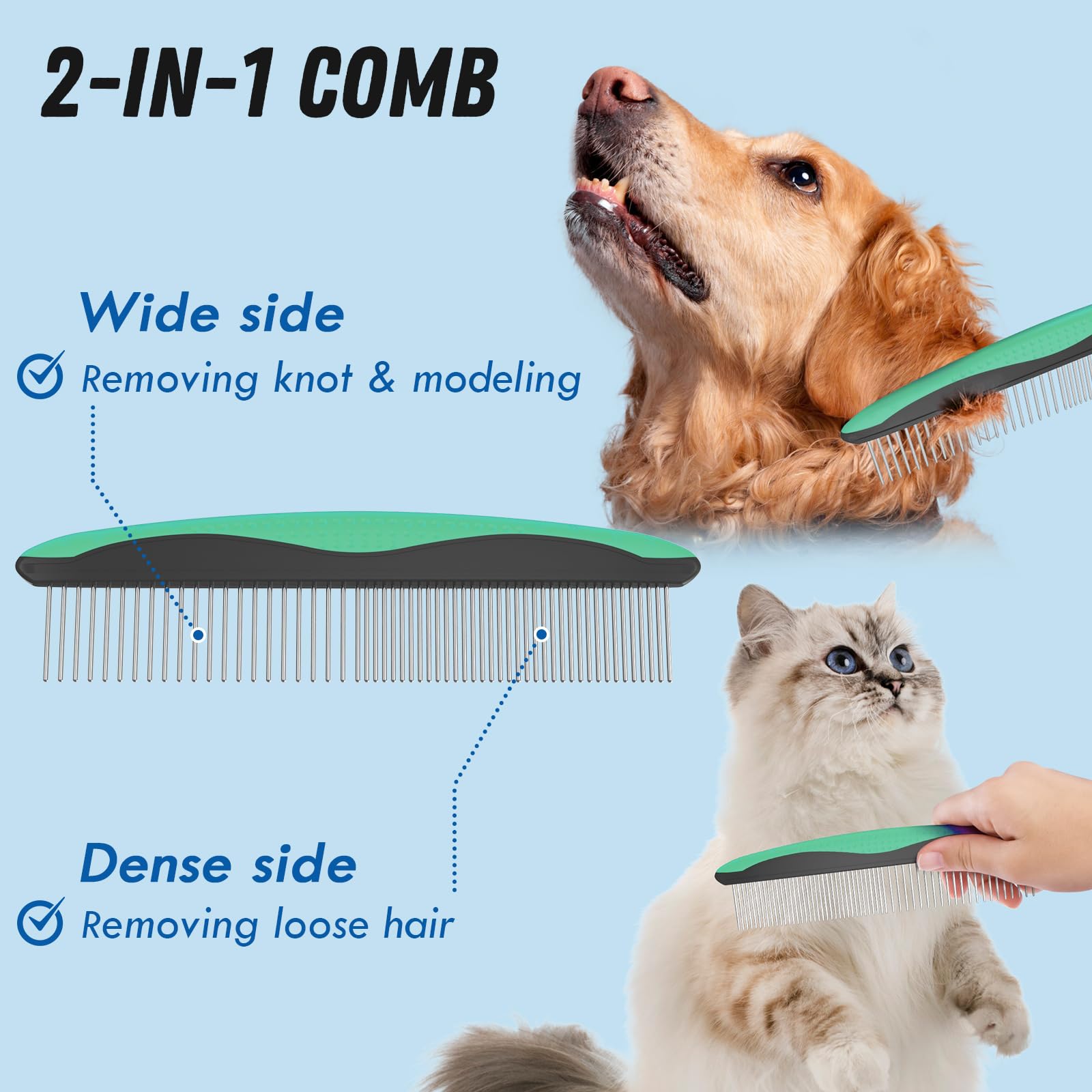 Docrok Metal Comb Teeth Design highlights durable knots removal.