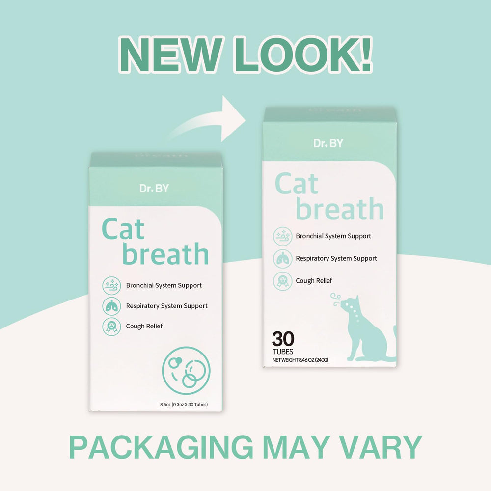 Doctor By Cat Breath lickable formula bottle shows easy dosing for ongoing airway care.
