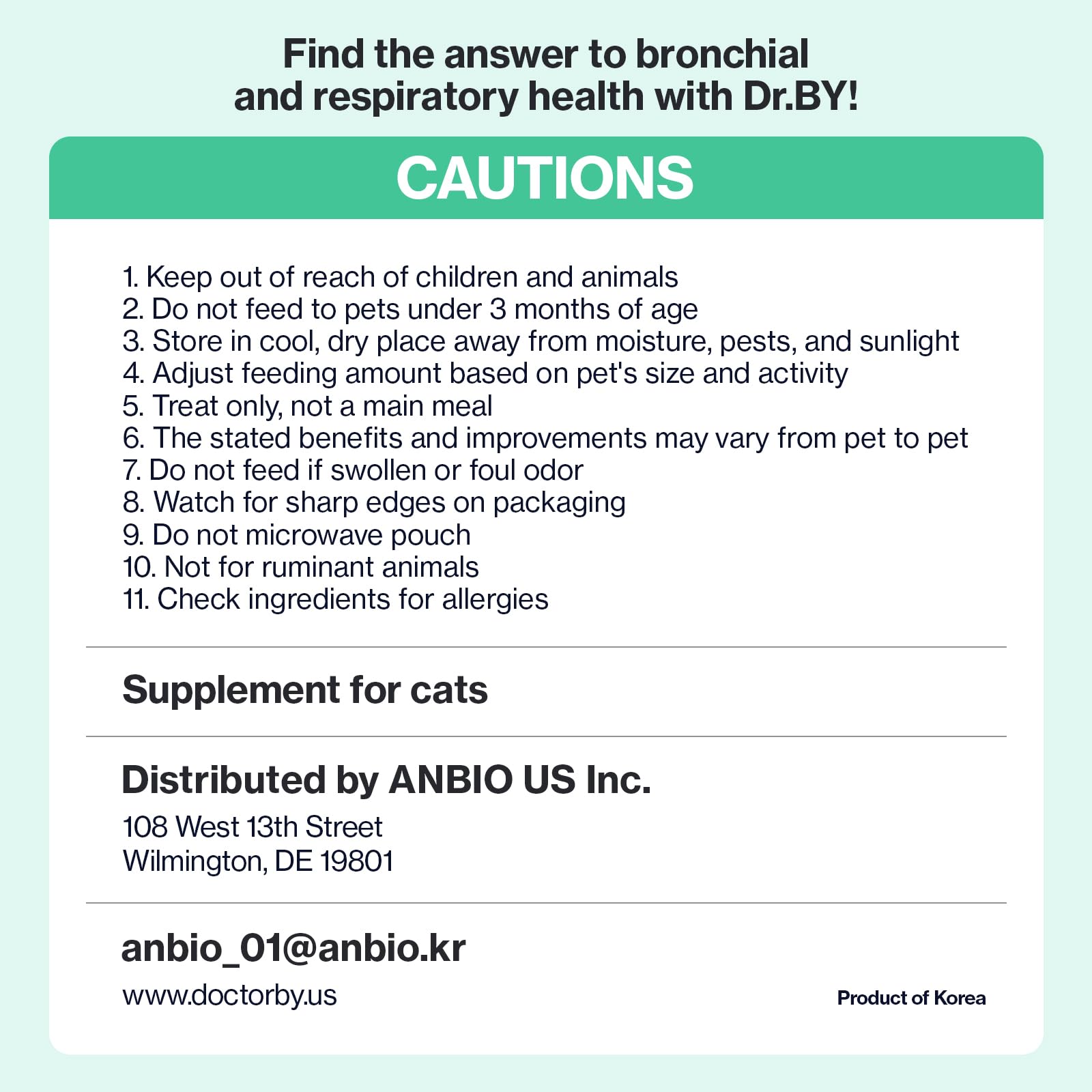 Doctor By Cat Breath quality-testing image communicates strict self-quality tests.