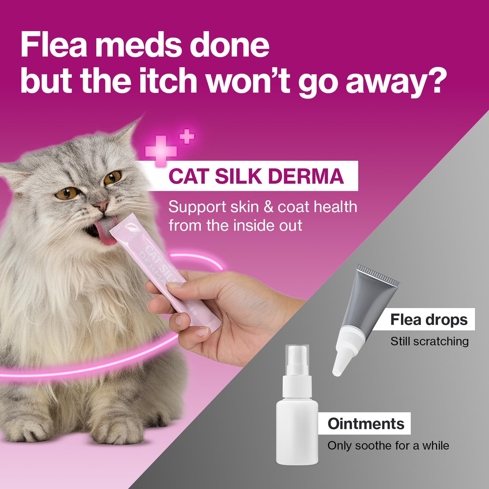 Doctor By Cat Silk Derma Lickable packaging box highlights product identity.