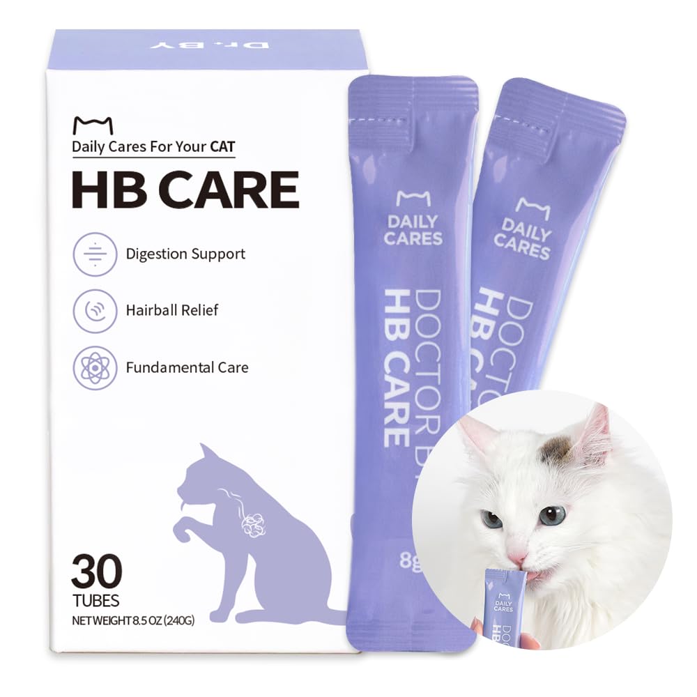 Doctor By Hairball Care bottle front illustrating hairball support for cats