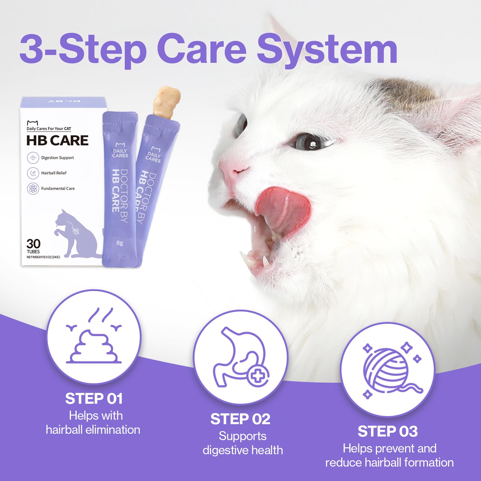 Doctor By Hairball Care gluten-free label signals allergy-friendly ingredients