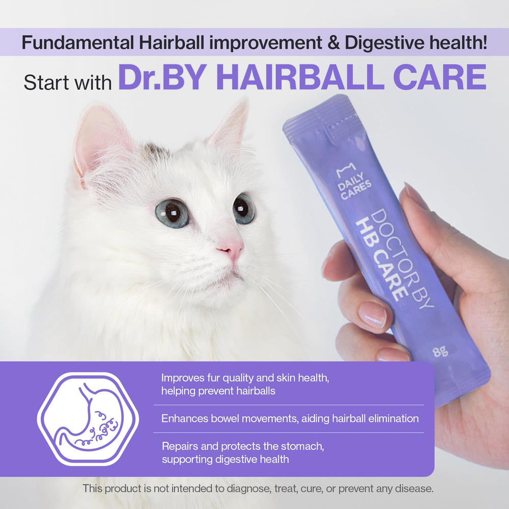 Doctor By Hairball Care omega-3 icon highlights coat and digestive support potential