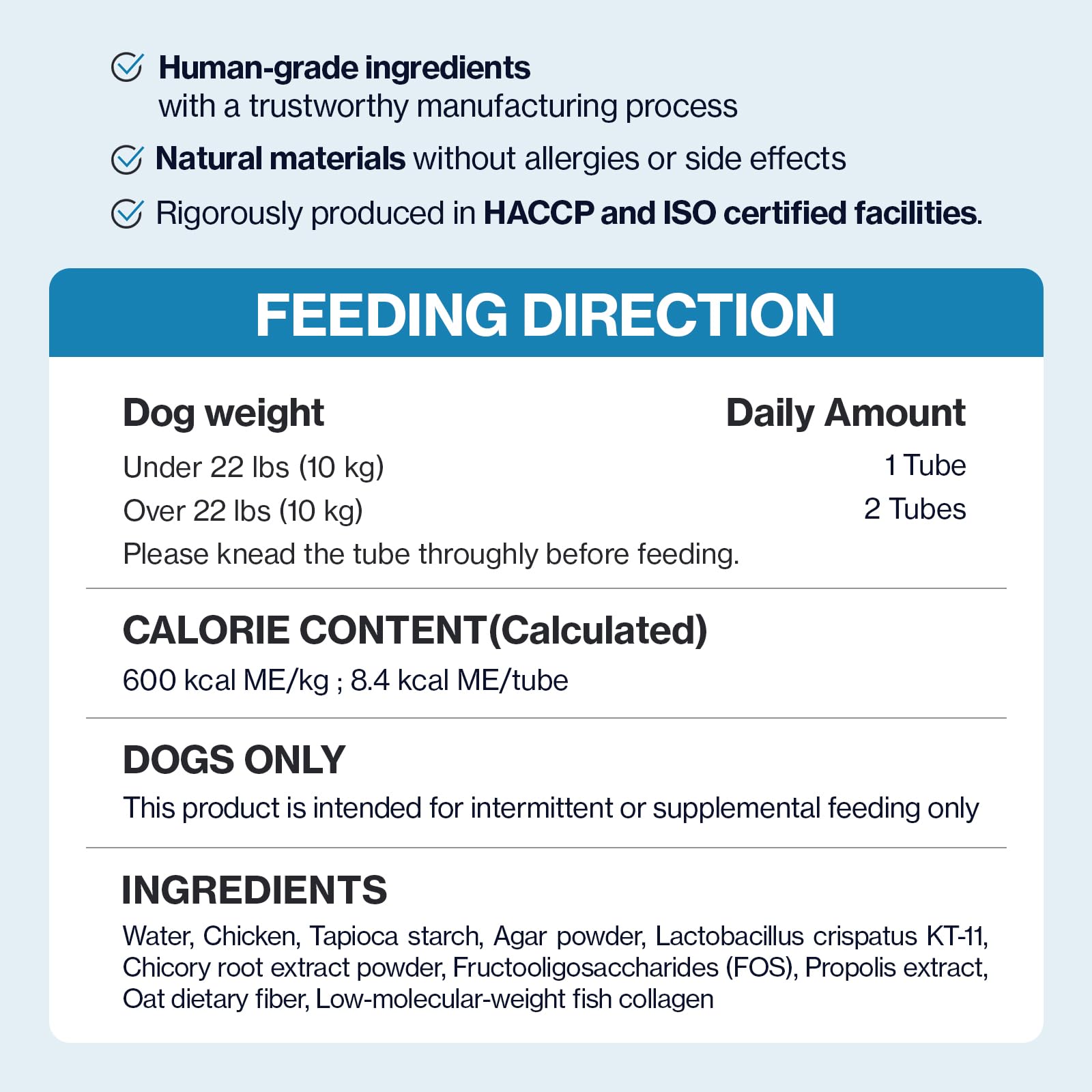 Doctor By Squeeze Probiotics chicken flavor serving enhances palatability and use.