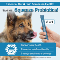 Doctor By Squeeze Probiotics lickable paste that dogs enjoy for daily wellness.