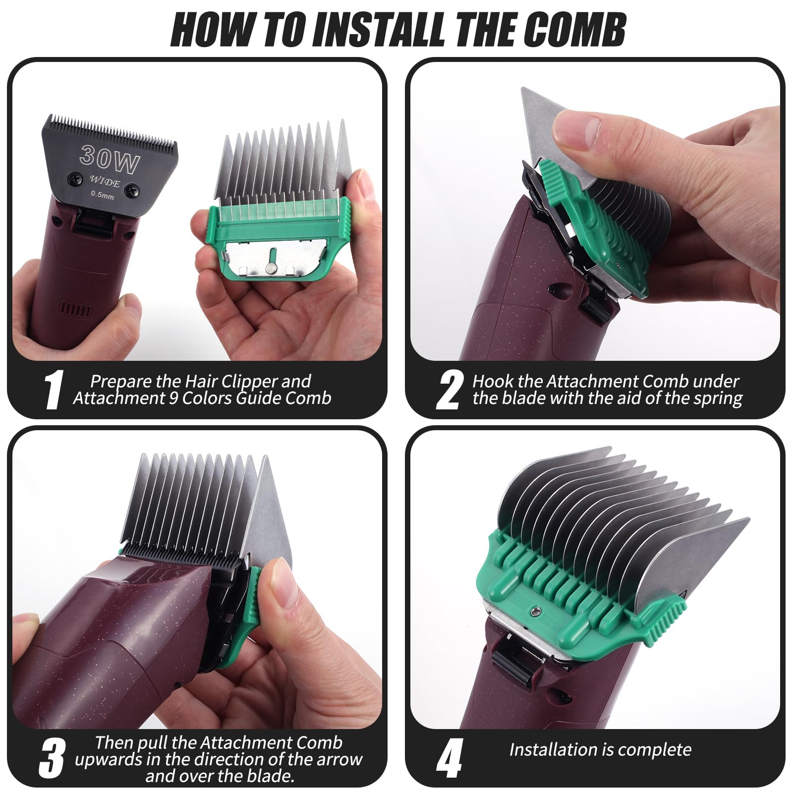 DODAER stainless steel guards endure frequent grooming sessions