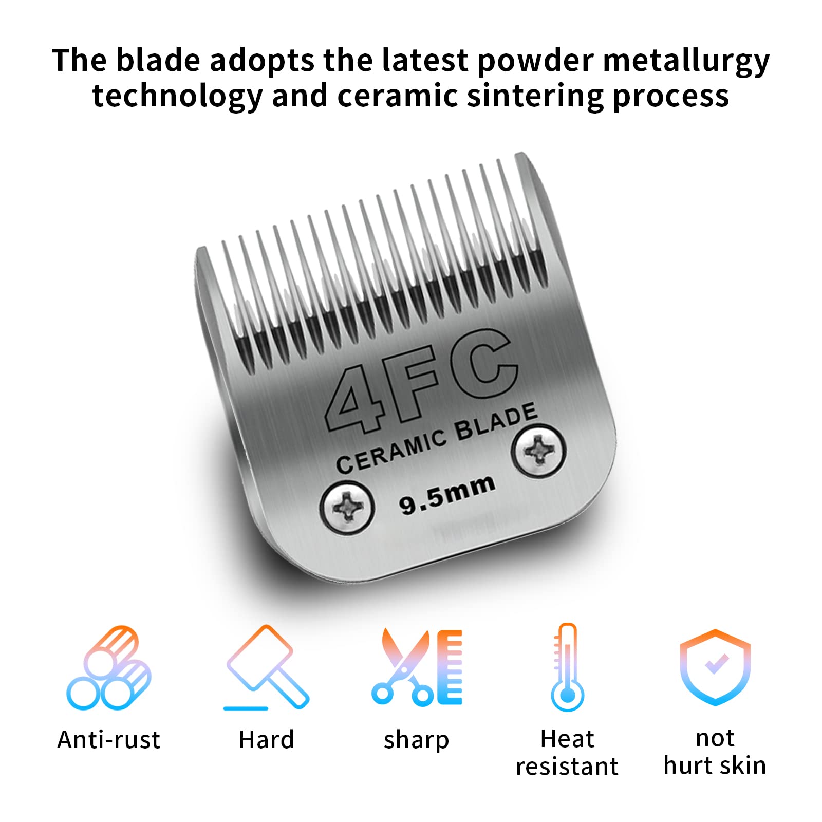 DODAER 4FC blade cut length 3/8 inch shown for even coat thinning