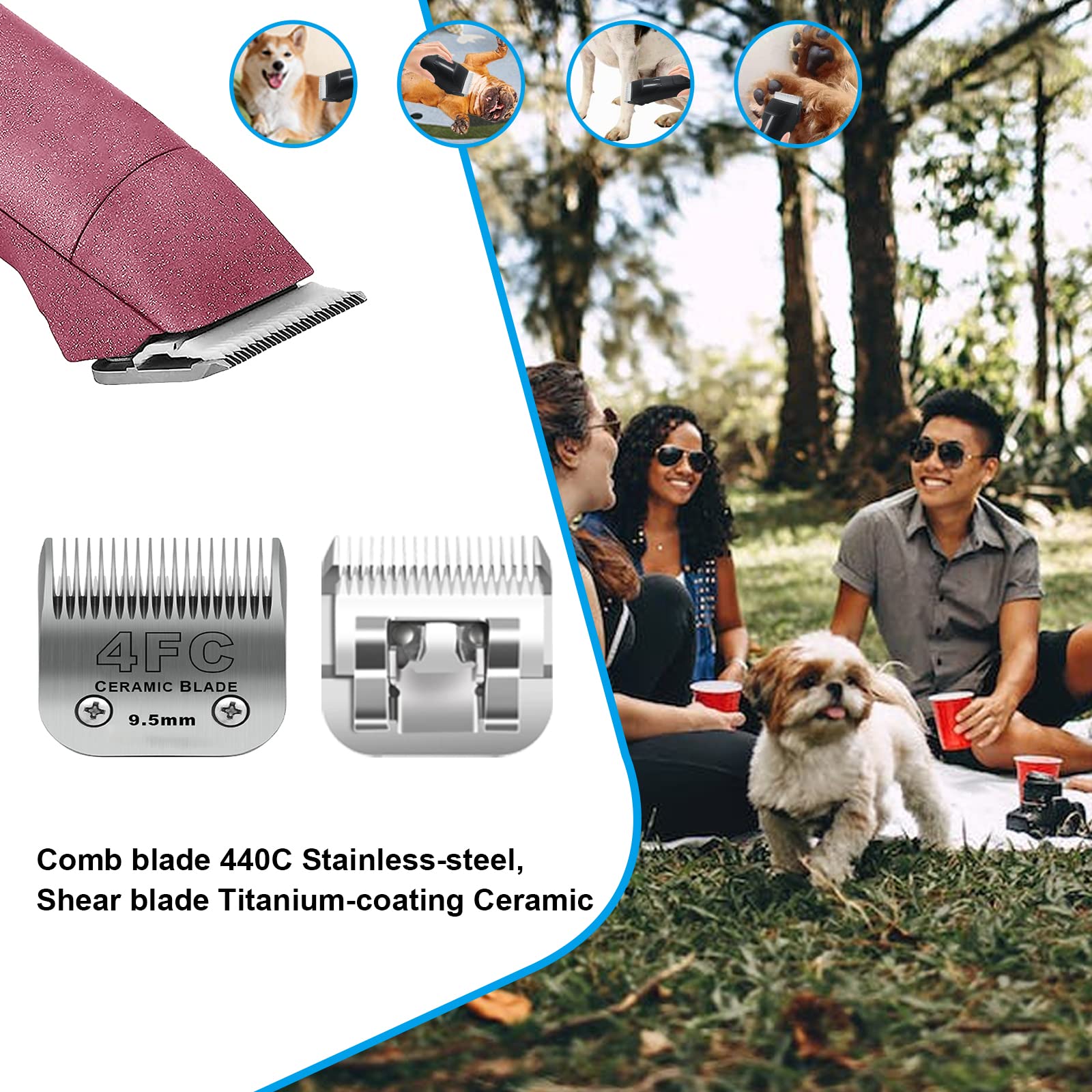 DODAER blades compatible with Andis clippers for smooth performance