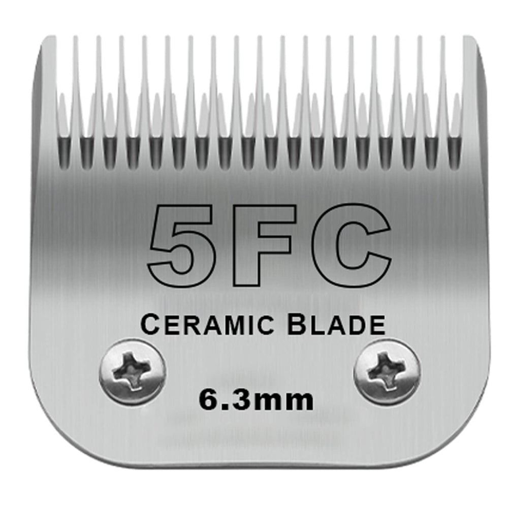 DODAER ceramic blades close-up showing 6.3mm cut for smooth grooming sessions