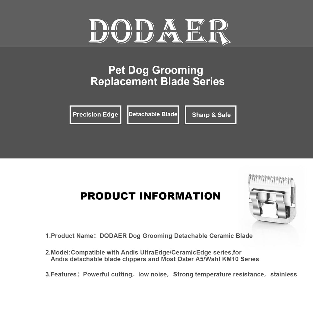 DODAER low-noise operation for calmer grooming sessions.