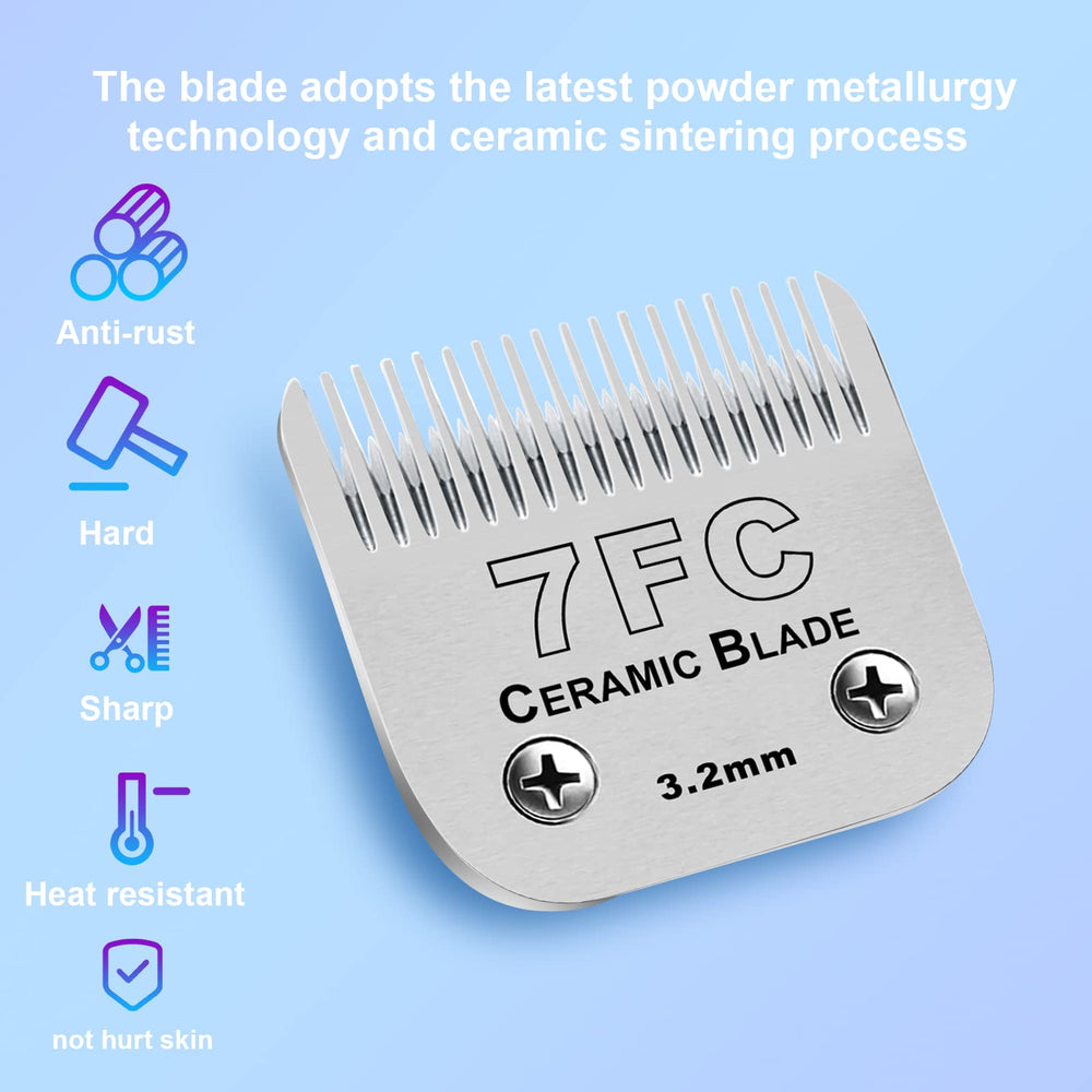 DODAER titanium-coated ceramic shear blade close-up showing durability.