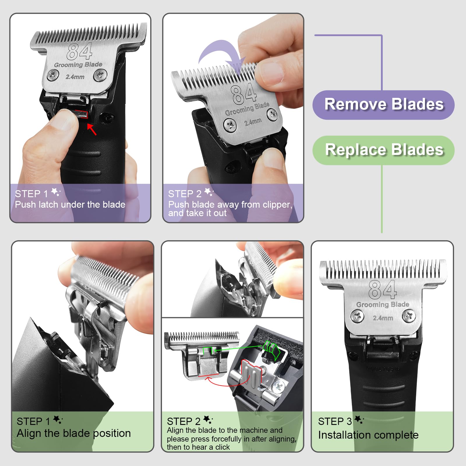DODAER detachable blade 2-pack packaging for quick swaps