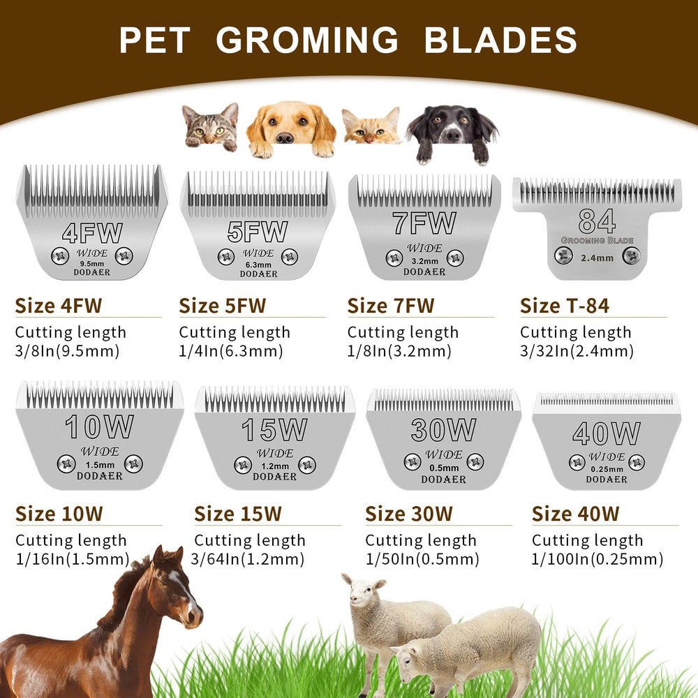 DODAER 440C stainless steel blade stays sharp for long grooming sessions