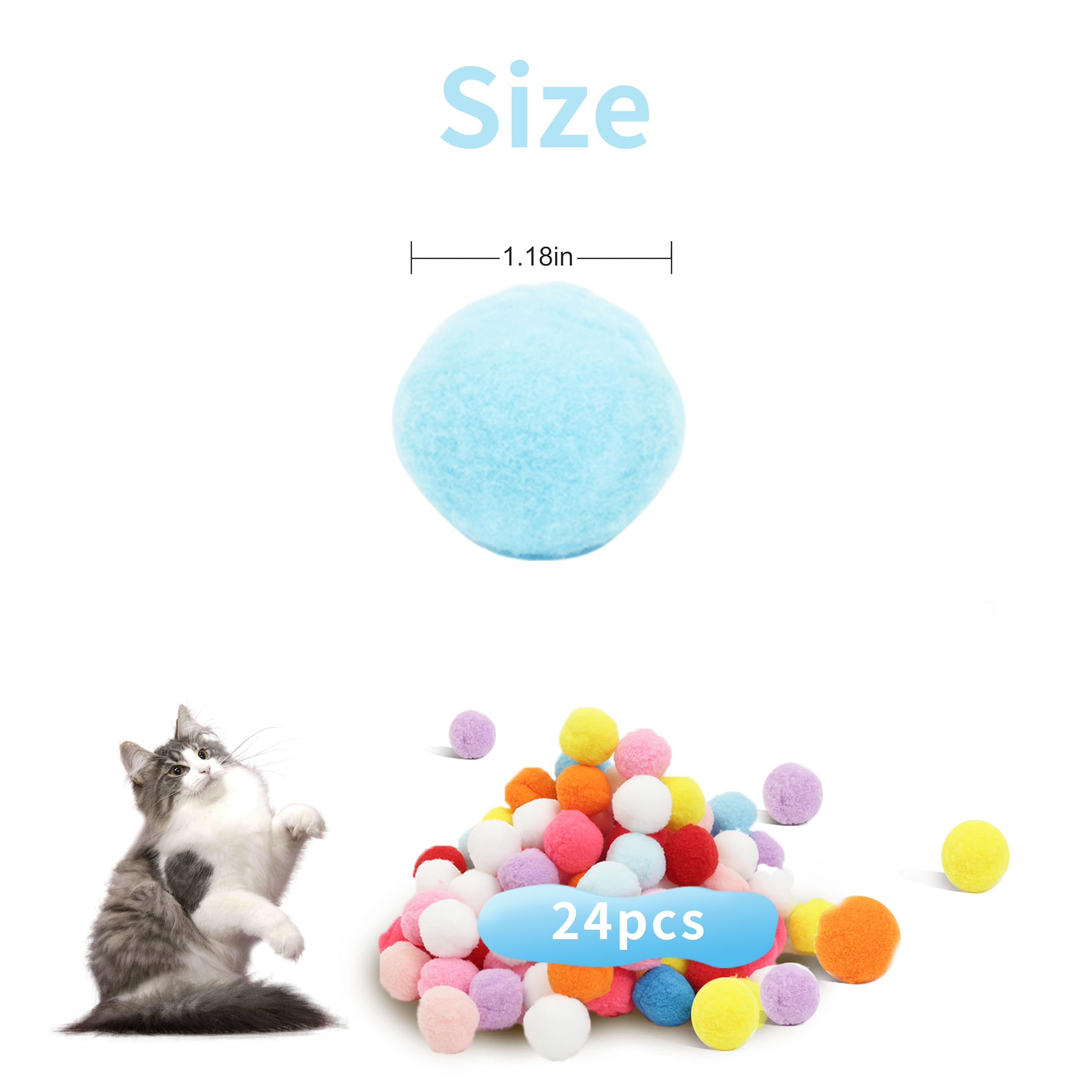 DODHEG soft plush cat ball close-up showing safe, cuddly texture for kittens.