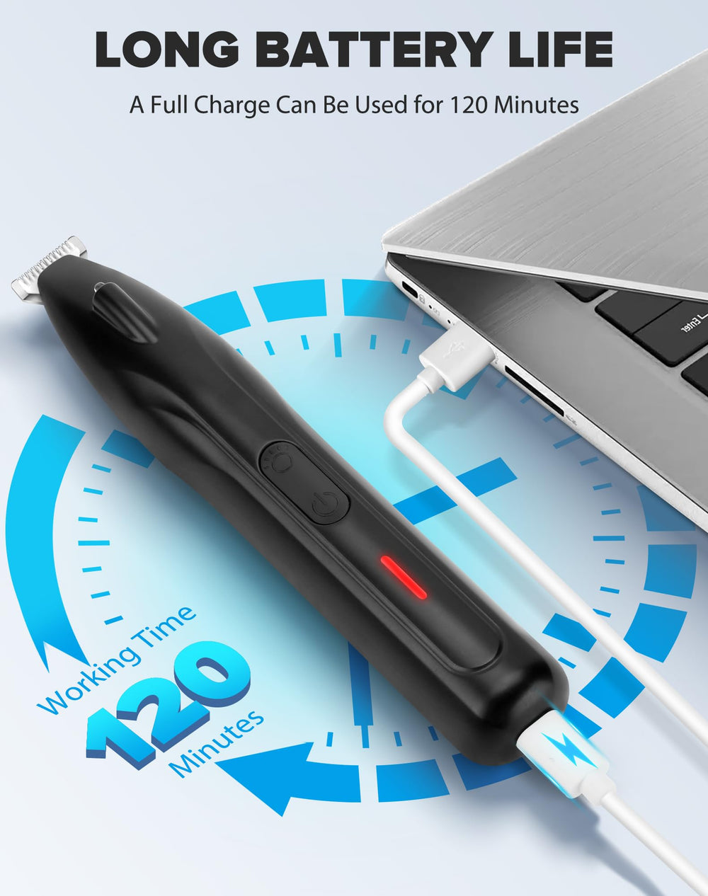 Dodiff cordless rechargeable trimmer with long runtime up to 120 minutes