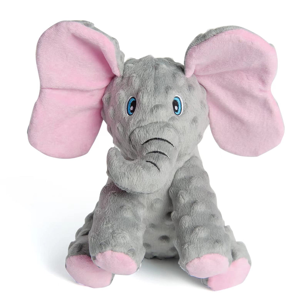DODODOLA elephant-dog-toy plush finish supports gentle chewing and interactive play.