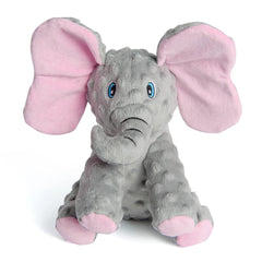 DODODOLA elephant-dog-toy plush finish supports gentle chewing and interactive play.