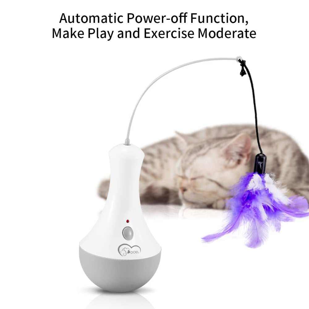 DOEL cat toy design allows hanging other toys for added exploration
