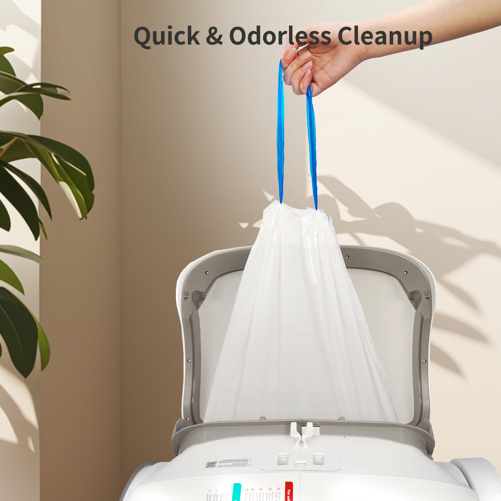 DOEL quick odorless cleanup photo emphasizes fast disposal in about ten seconds.