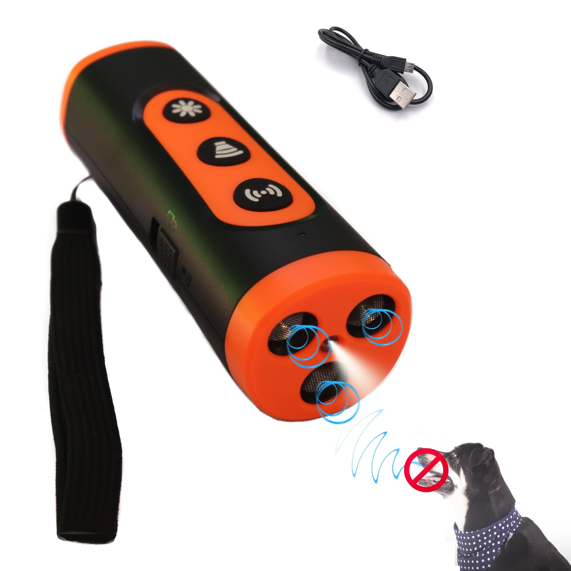 Dog Bark Deterrent Device outdoor indoor use ideal for home walks and training.