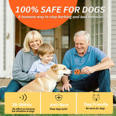 Dog Bark Deterrent Device three emitters illustrate wider coverage for effective training.