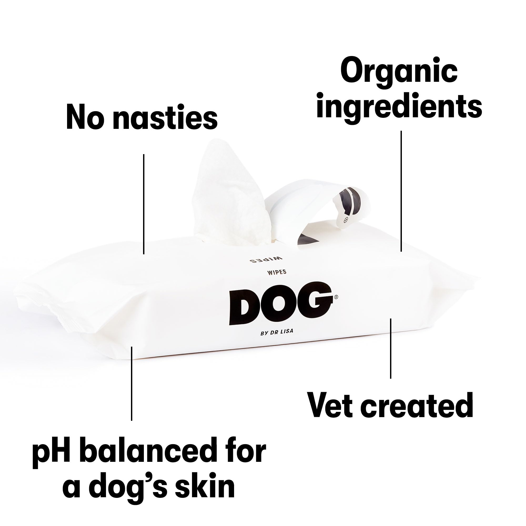Compostable bamboo wipes from DOG by Dr Lisa emphasize sustainability