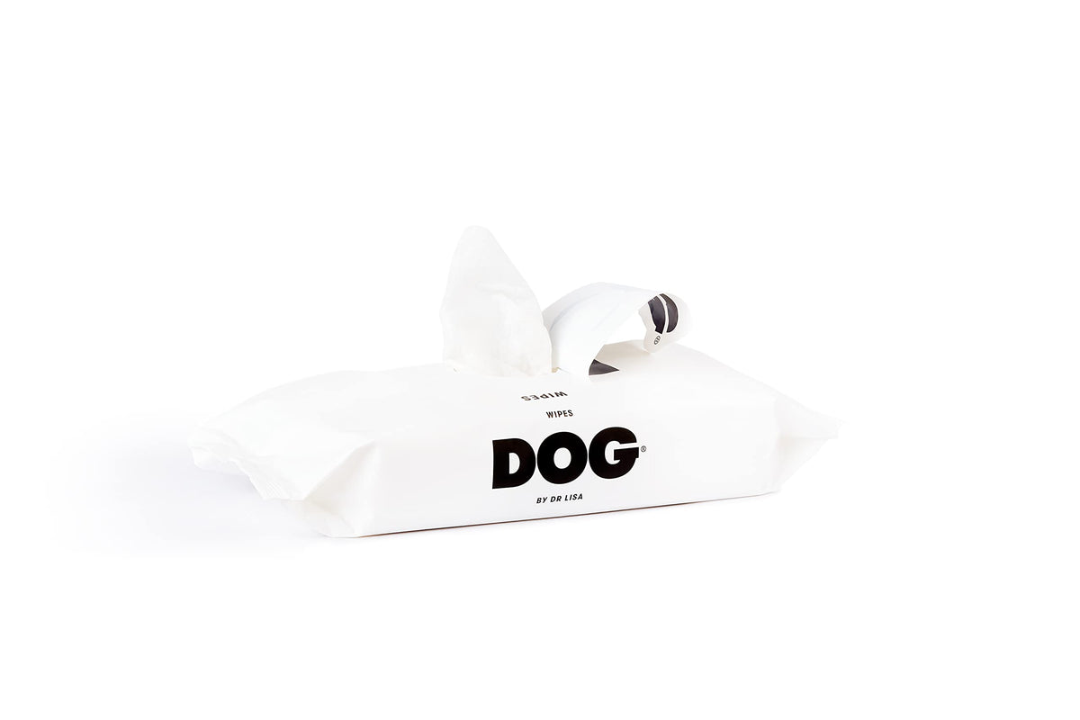 DOG by Dr Lisa wipes pack front for quick cleanups