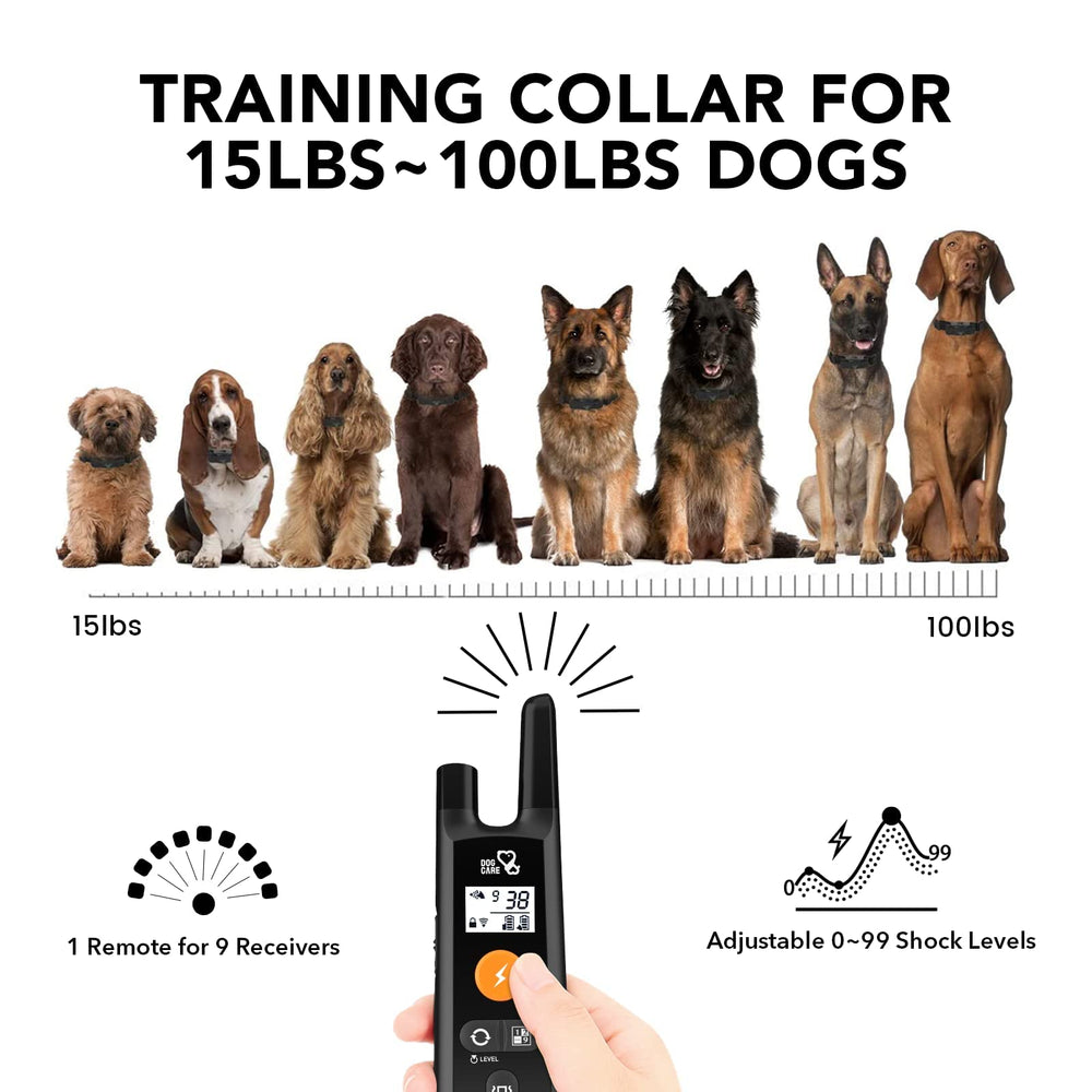 DOG CARE IP67 waterproof collar in muddy park for versatile training