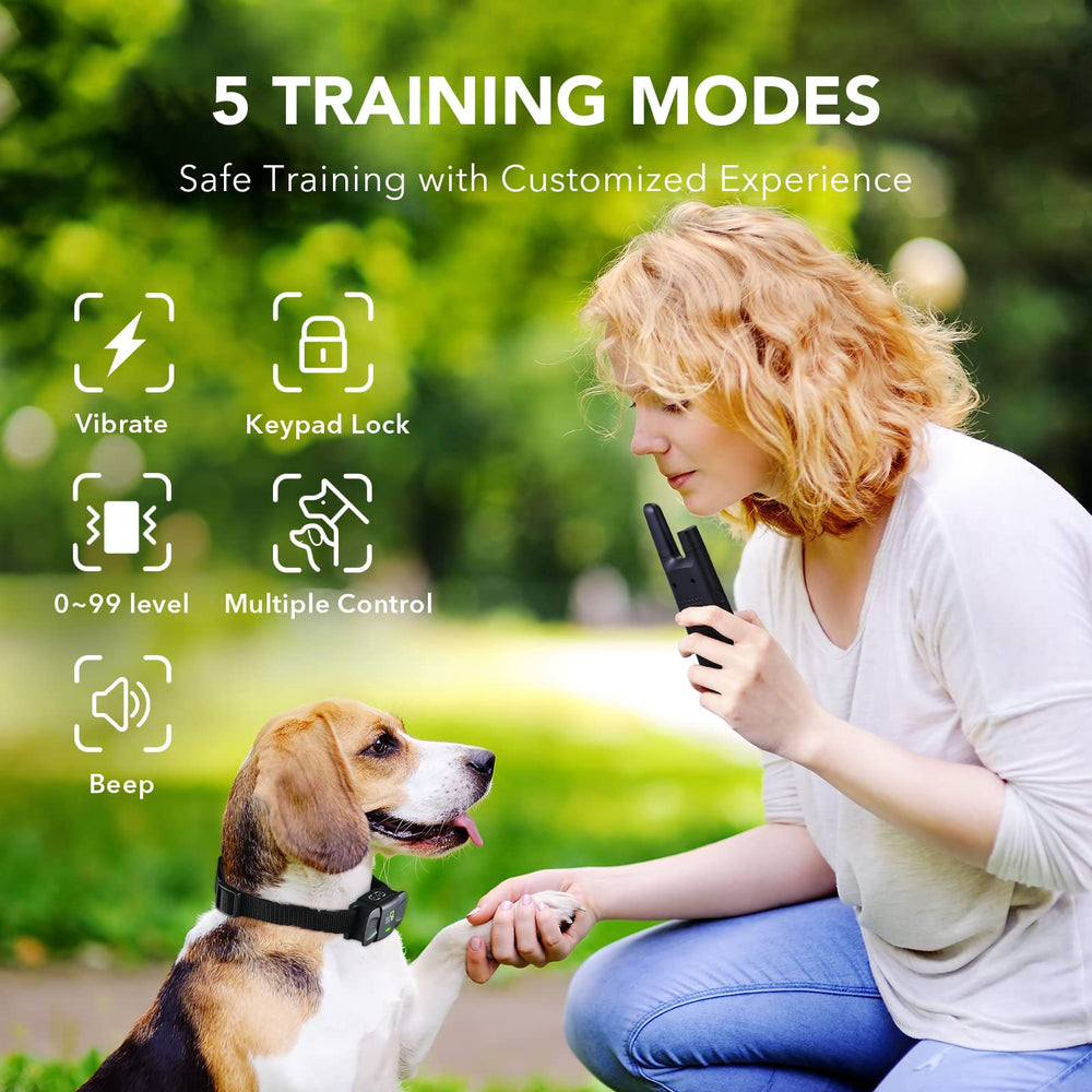 DOG CARE remote control demonstrates 1800ft range for outdoor training