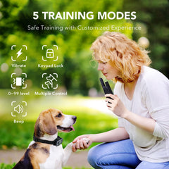 DOG CARE remote control demonstrates 1800ft range for outdoor training