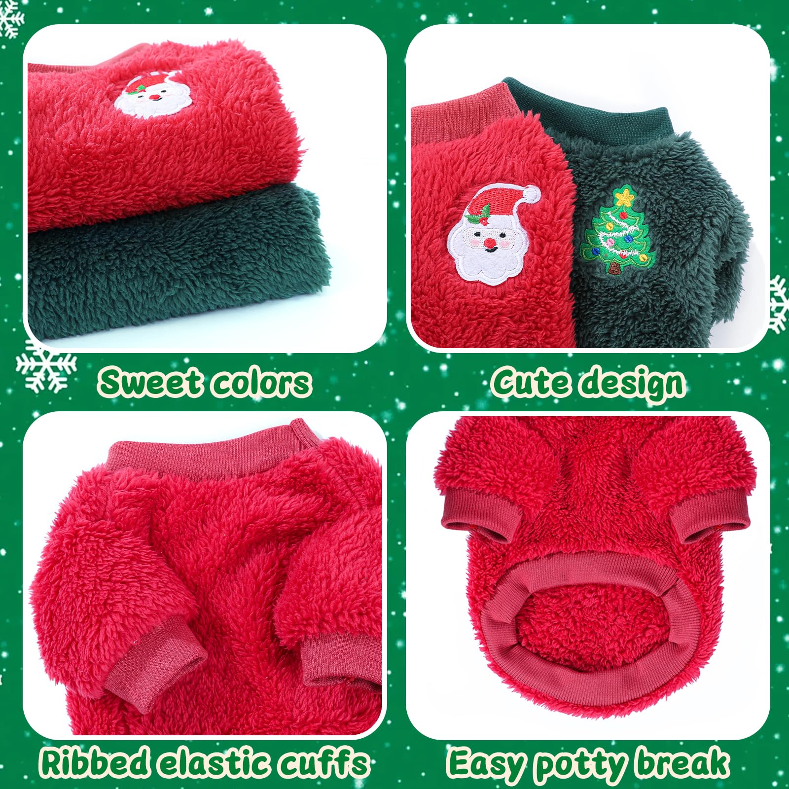 Dog Christmas Sweater two-pack setup shows color options