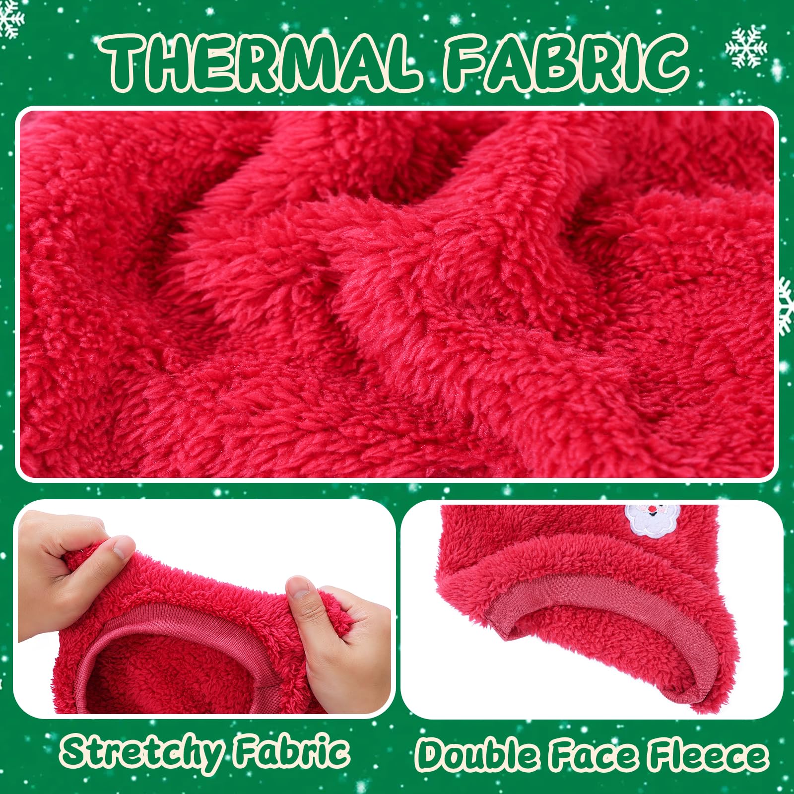 Dog Christmas Sweater XXS fit and easy-on/off feature