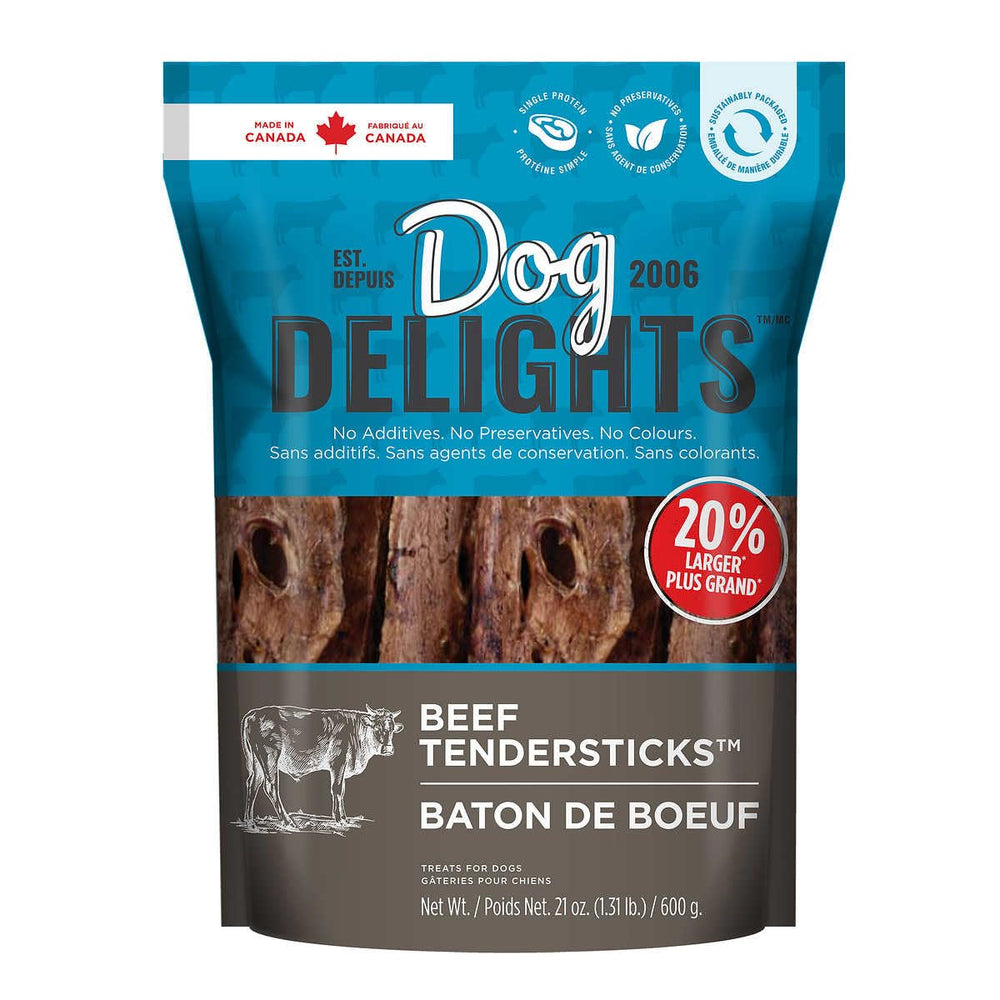 Dog Delights Beef Tendersticks pack—wholesome reward for dogs.