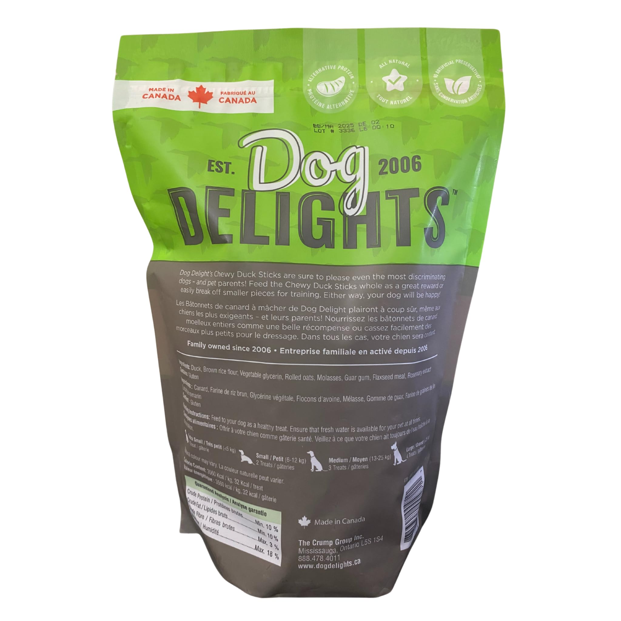 Dog Delights Duck Sticks broken pieces for easy training sessions.