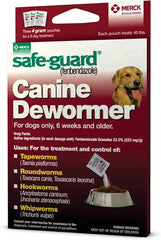 Dog Dewormer Canine 8in1 Safeguard pouch eases feeding and parasite protection for large dogs