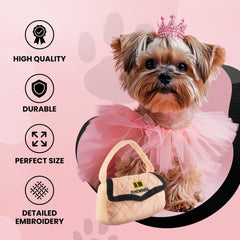 Dog Diggin Designs muzzle-friendly plush provides soft comfort during mouthing.