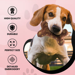 Dog Diggin Designs Runway Pup applique ball toy with bold patterns for bright playtime.