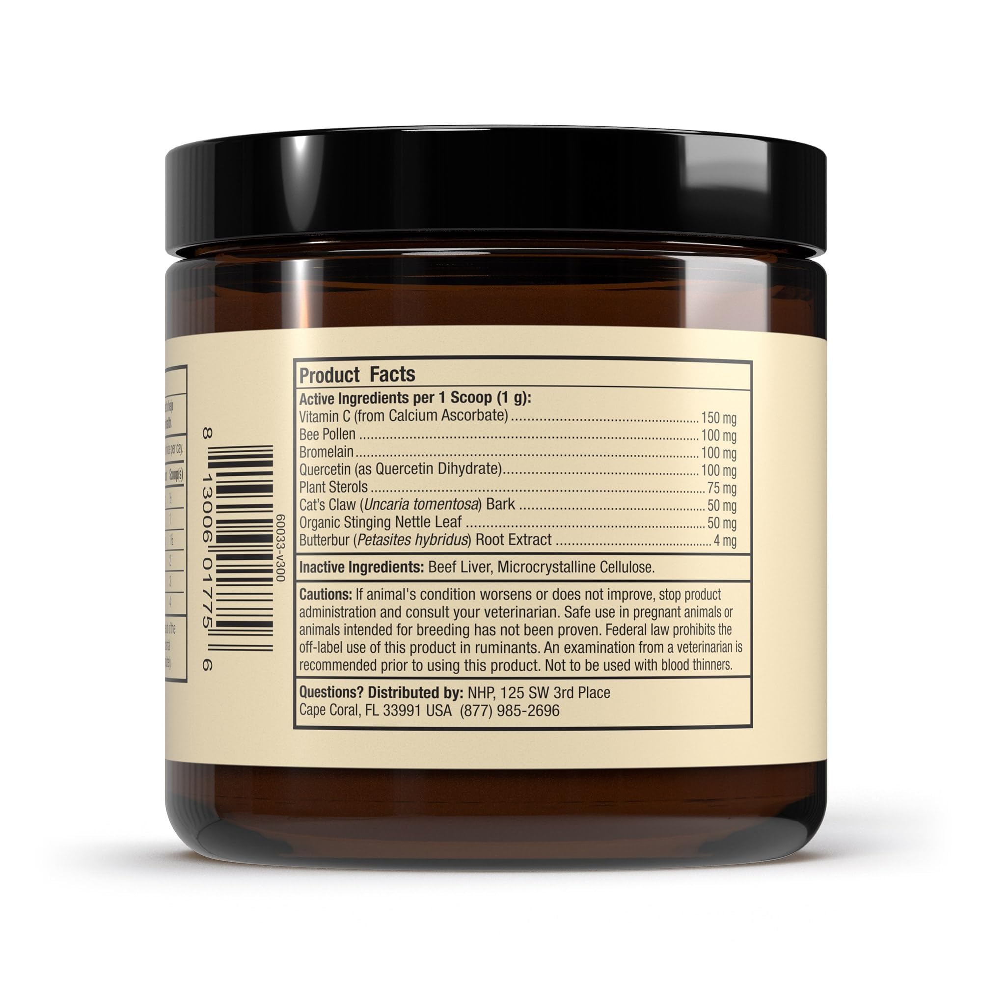 Dr. Mercola Bark & Whiskers seasonal-support powder being added to dog meals for routine use.