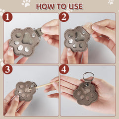 Dog fur keychain fillable fur slot allows easy hair insertion.