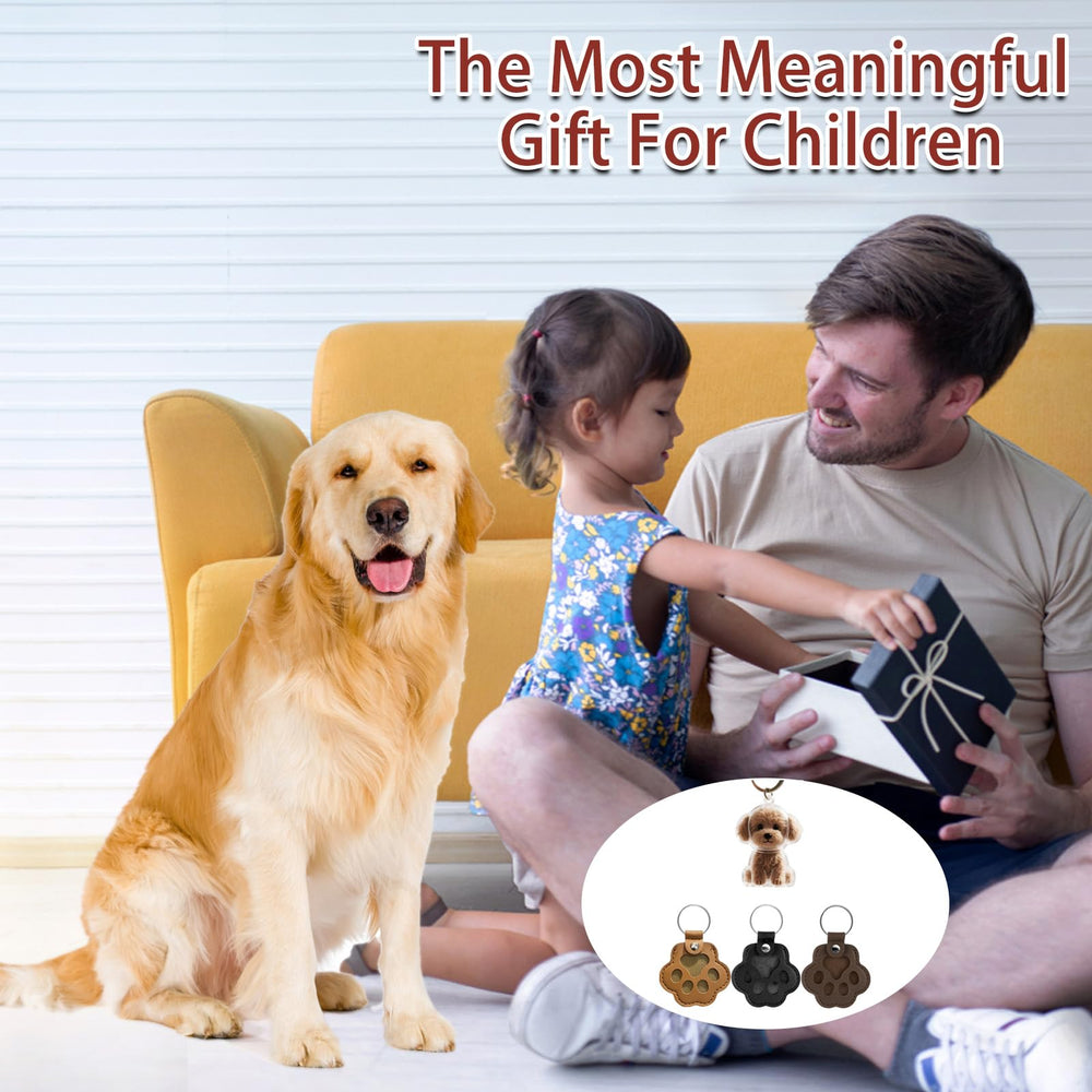 Dog fur keychain gift for pet parents offers comforting memorial idea.