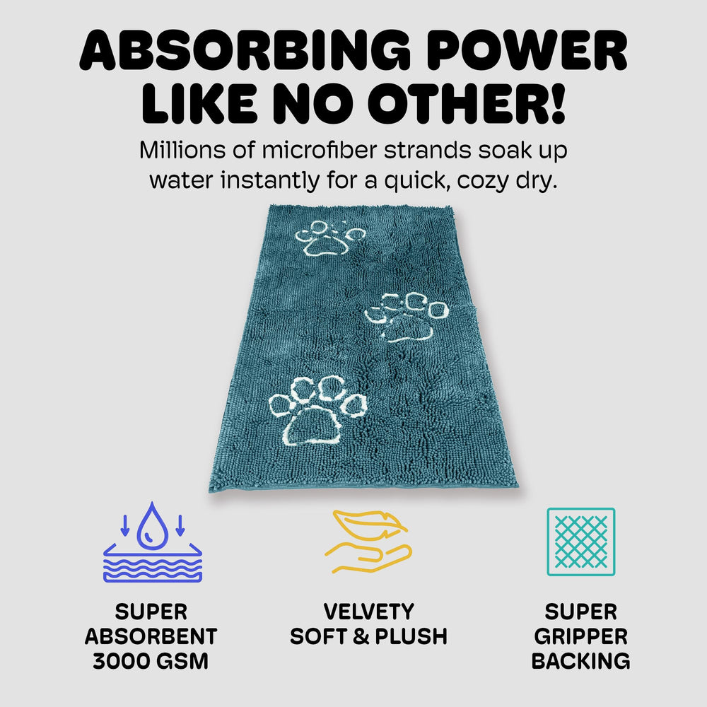 Dog Gone Smart Dirty Dog Doormat stay-put backing ensures non-slip stability on floors.