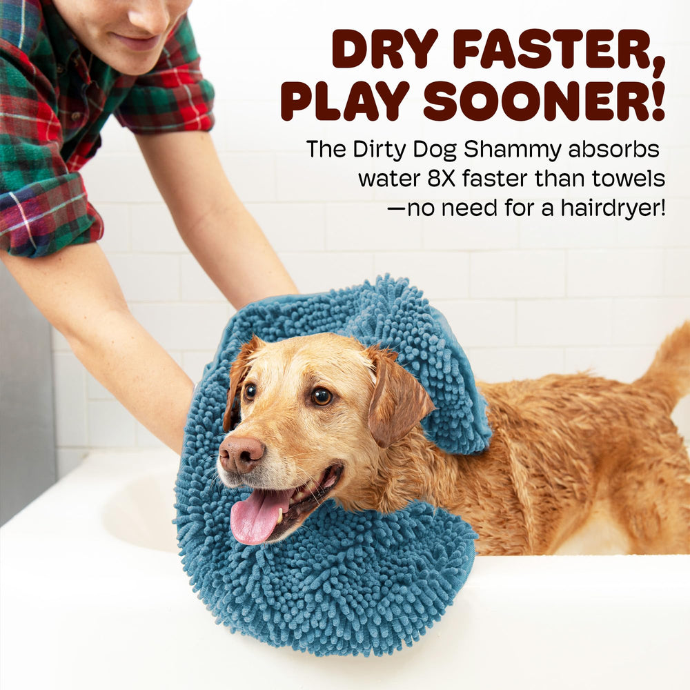 Dog Gone Smart Dirty Dog Shammy dual hand pockets enable controlled drying